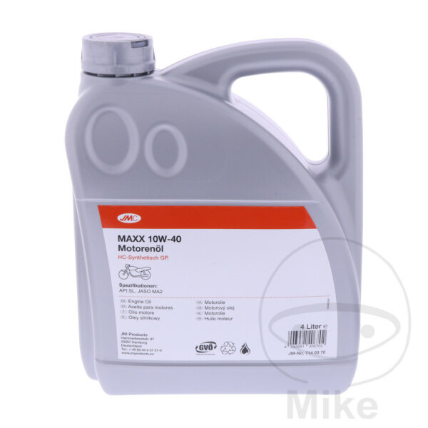 Olio motore 10W40 4T 4 litri JMC Maxx HC-Synthese
