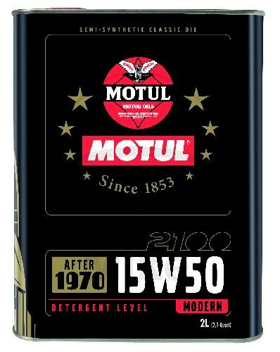 Engine oil 15W50 4T 2 liters Motul semi-synthetic Classic