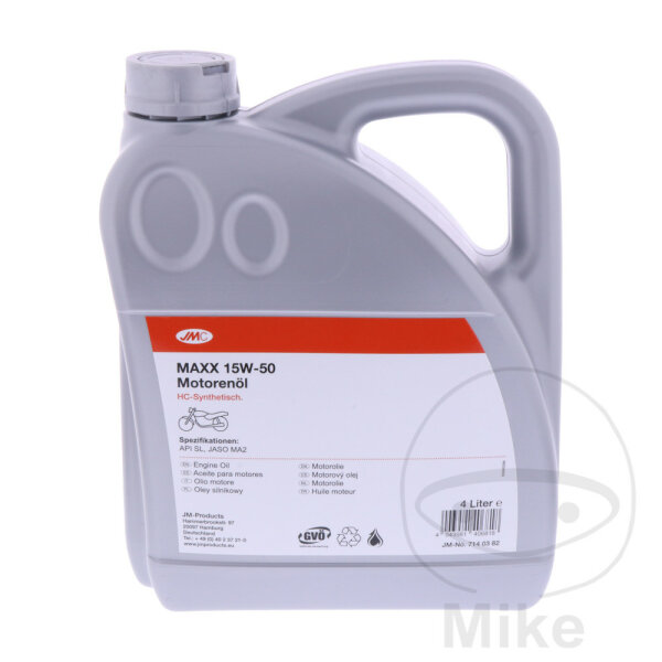 Olio motore 15W50 4T 4 litri JMC Maxx HC-Synthese
