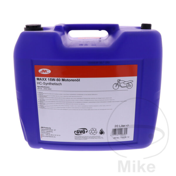 Engine oil 15W50 4T 20 liters JMC Maxx HC synthesis