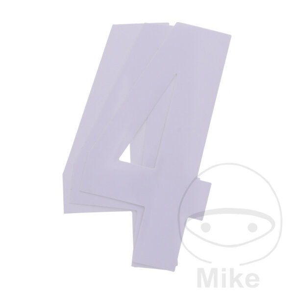 Startnummern BBR - Inhalt 3 Stück weiß, 13x7 cm, Nummer 4