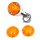Chrome-plated ox eye indicator with Hella indicator lenses for 1" handlebars