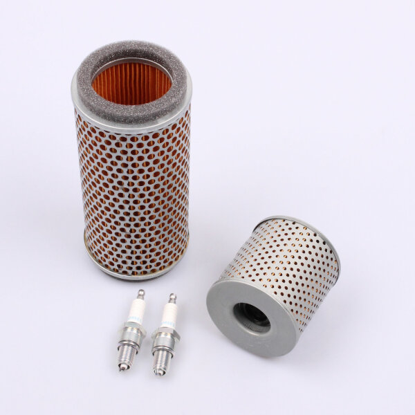 Air Filter Oil Filter Spark Plugs Set for Kawasaki Z 750 Y Ltd Twin # 82-83