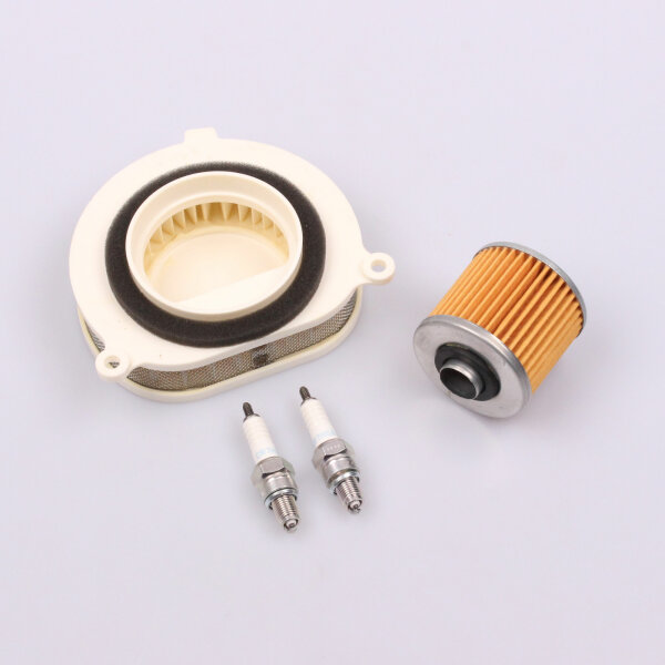 Air Filter Oil Filter Spark Plugs Set for Yamaha XVS 125 Drag Star # 00-04