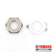 Original sprocket nut with locking plate for Yamaha DT...