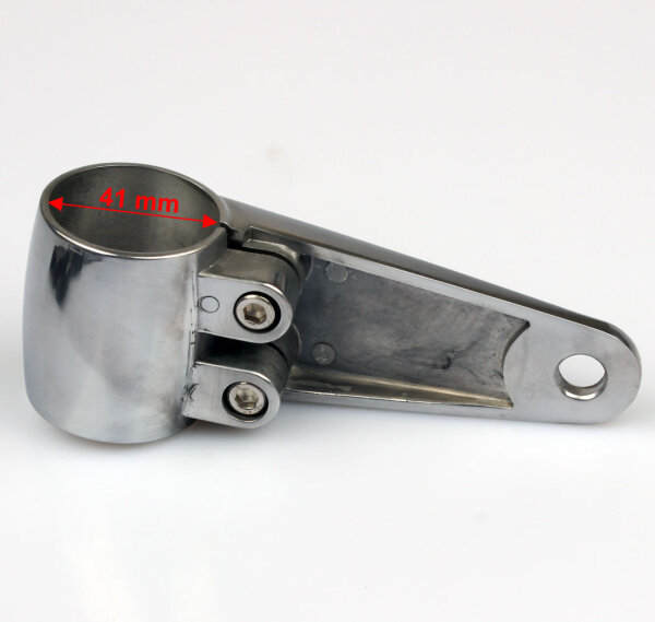 Portalámparas alu pulido tubo de horquilla UNIVERSAL 32mm-41mm