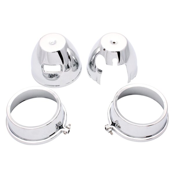 Chrome Faucet Cover Set Pair for Kawasaki Z 650 750 900 1000 Z1 900