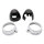 Paire de couvertures de robinetterie noir chromé pour Kawasaki Z650 750 900 1000