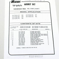 Engine gasket set complete for Yamaha XV 750 Virago 88-92