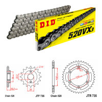 DID/JT Kettensatz 520VX3 15/41 passend für Ducati...