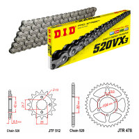 Kit catena DID/JT 520VX3 15/45 adatto per Kawasaki ZXR...