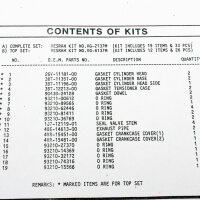 Ensemble complet de joints moteur pour Yamaha XV 535 K / KC Virago 1998