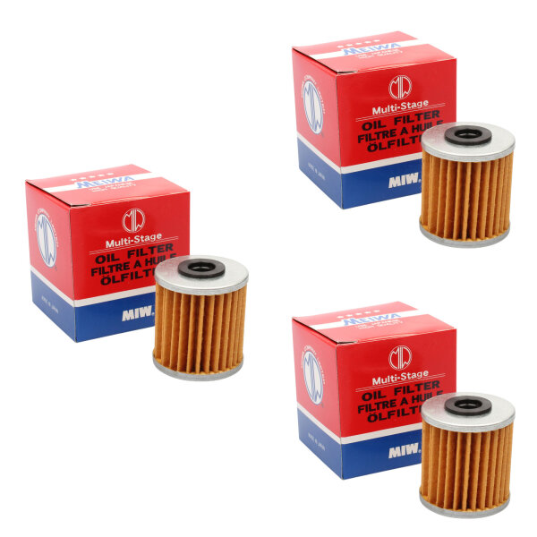 3x Oil filter MEIWA for Beta Kawasaki LML Suzuki