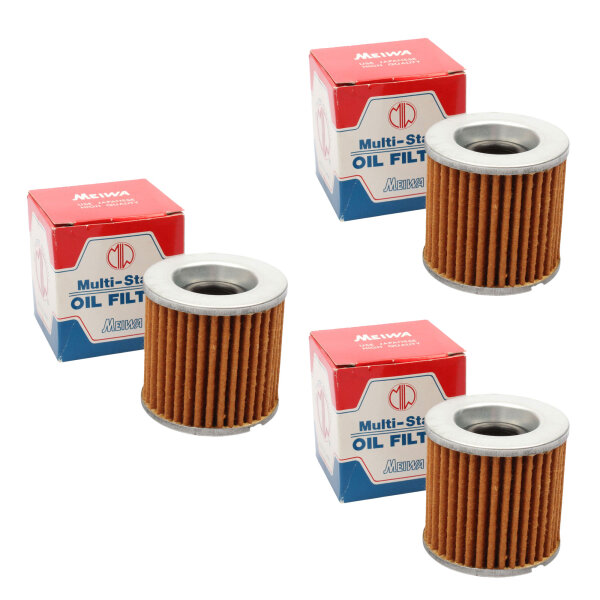 3x Oil filter MEIWA for Kawasaki GPZ 305 84-89 # Z 250 79-83 # Z 305 GP 1983