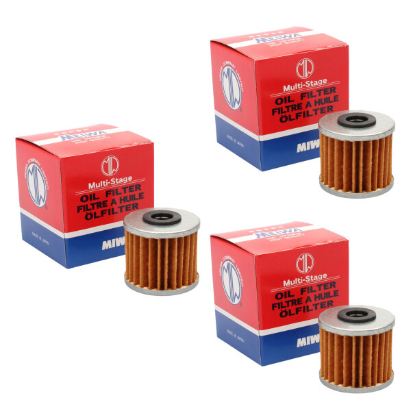 3x Filtro dellolio MEIWA per Honda HM-Moto Husqvarna Polaris