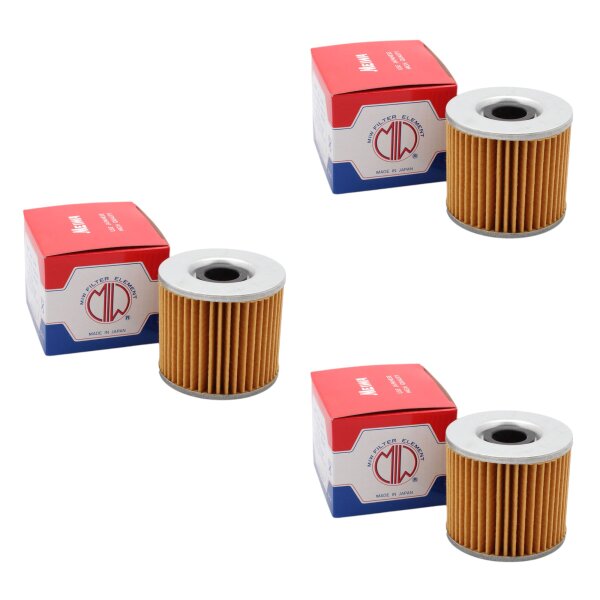 3x Filtro dellolio MEIWA per Suzuki GR GS GSF GSX # 16510-45040 16500-45810