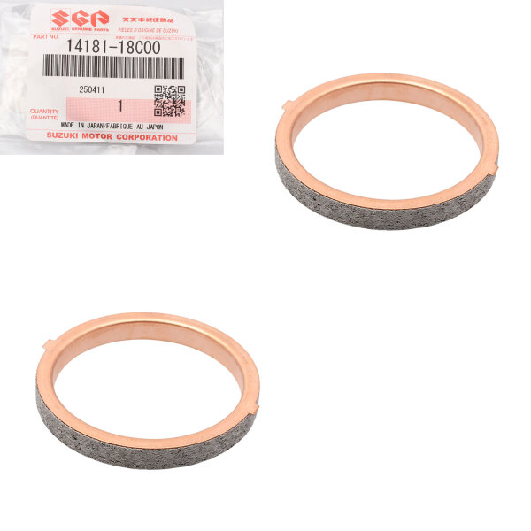2x Junta original del colector de escape 35x42x5 mm para Suzuki 14181-18C00