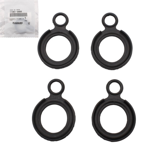 4x Original Dichtung Kerzenschacht für Kawasaki GPZ ZRX ZX-10 ZZR # 11061-0988