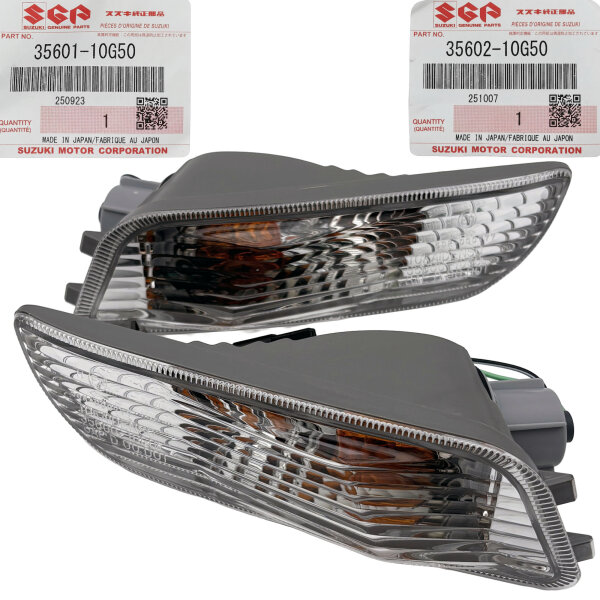 Par de intermitentes delanteros derecho e izquierdo originales p. Suzuki AN 650