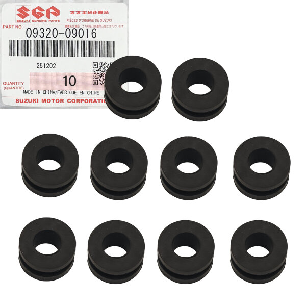 10x Original Gummi Tülle Buchse Verkleidung für Suzuki # 09320-09016