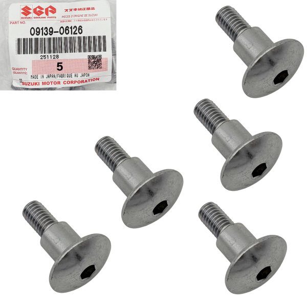 5x Original Schraube Verkleidung M6x20 für Suzuki # 09139-06126 09139-06087