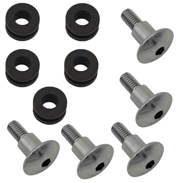 5x Original Set Gummi Tülle Buchse und Schraube M6x20 Verkleidung für Suzuki