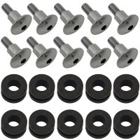 10x Original Set Gummi Tülle Buchse und Schraube...