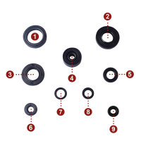 Engine oil seal set for Yamaha DT RD 80 81-97