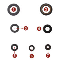 Engine oil seal set for Yamaha XT 600 Z 1988