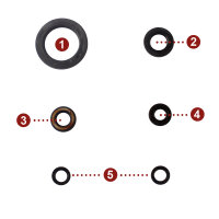 Engine oil seal set for Yamaha XVS 650 97-01