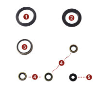 Juego de sellos de aceite de motor para Kawasaki GPZ 1100 Uni Trak A 83-85