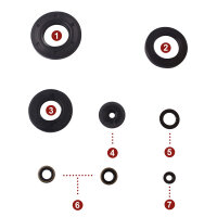 Engine oil seal set for Kawasaki H1 500 69-75