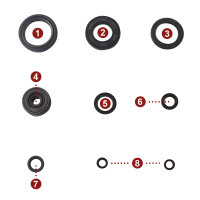 Motor Simmerring Dichtring Set für Yamaha YZ 125 94-97
