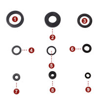 Engine oil seal set for Kawasaki KX 125 90-93