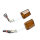 2x Mini Intermitente Motocicleta Largo Blanco Oscuro Halógeno 12V 23W