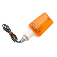 2x Motorrad Mini Blinker kurz weiß UNIVERSAL...